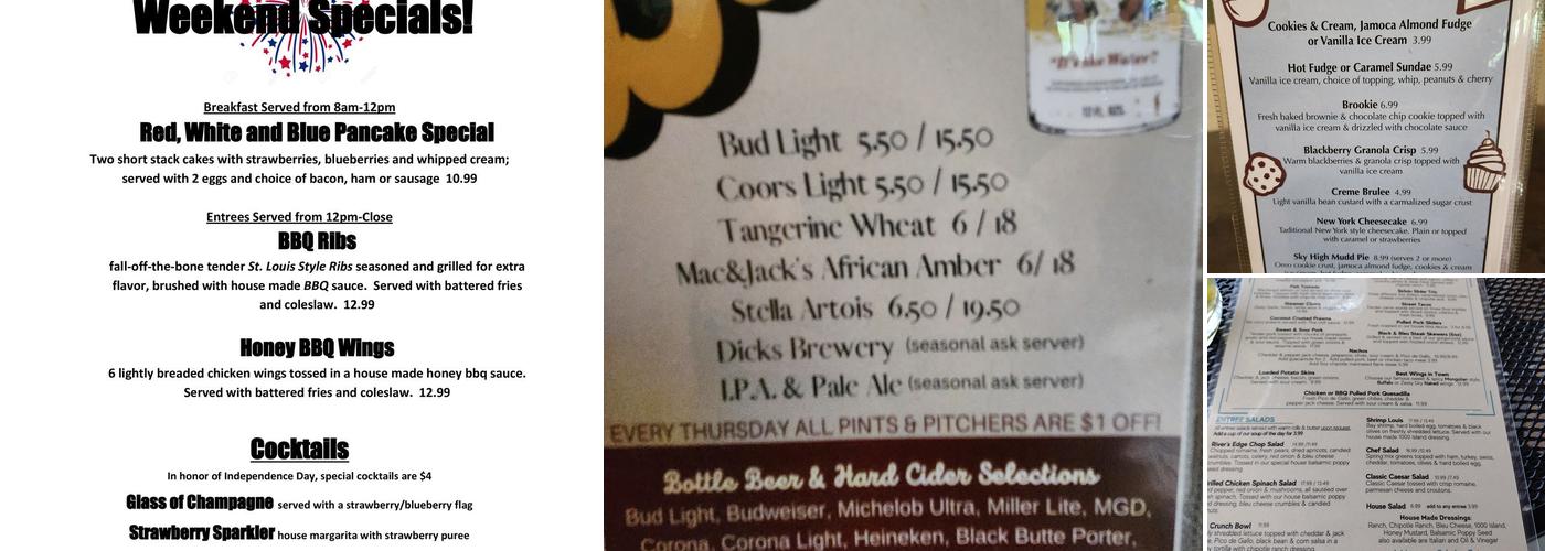 River's Edge Menu