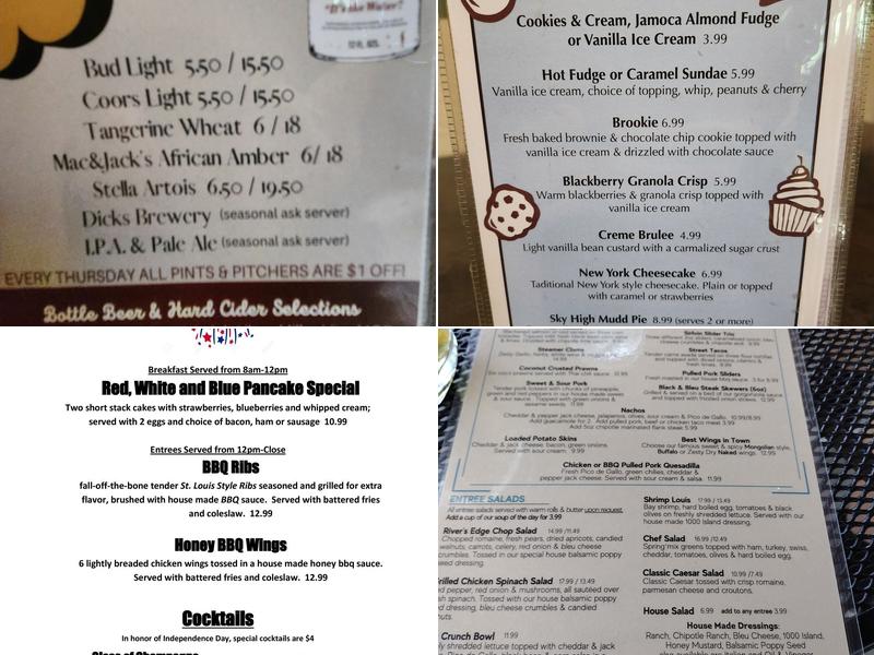 River's Edge Menu