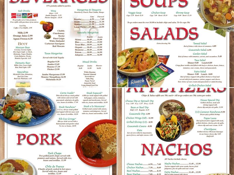 Mi Rancho Menu
