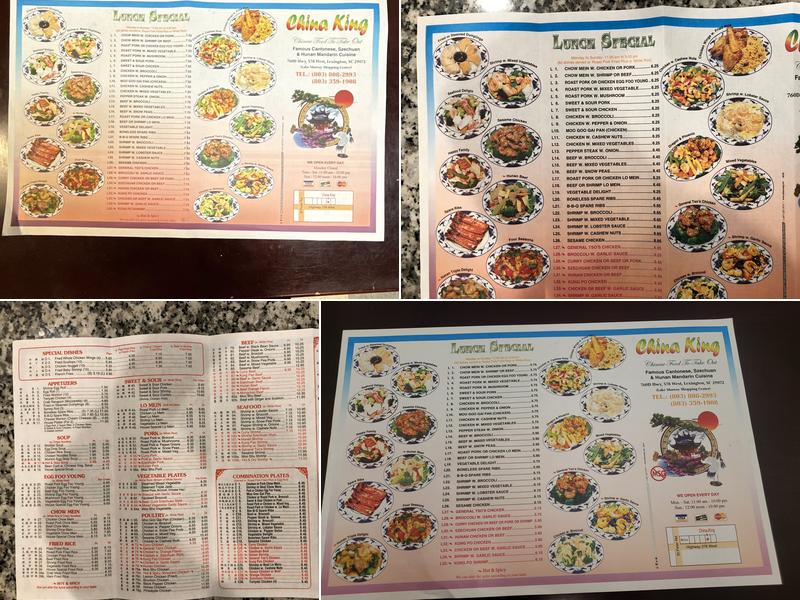 China King Menu