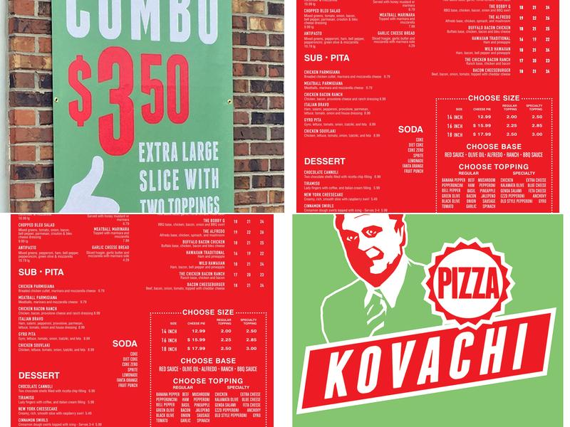 Pizza Kovachi Menu