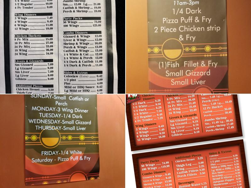 Harold's Chicken Shack Menu
