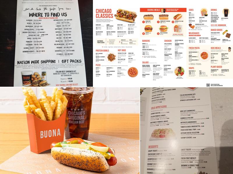 Buona Menu