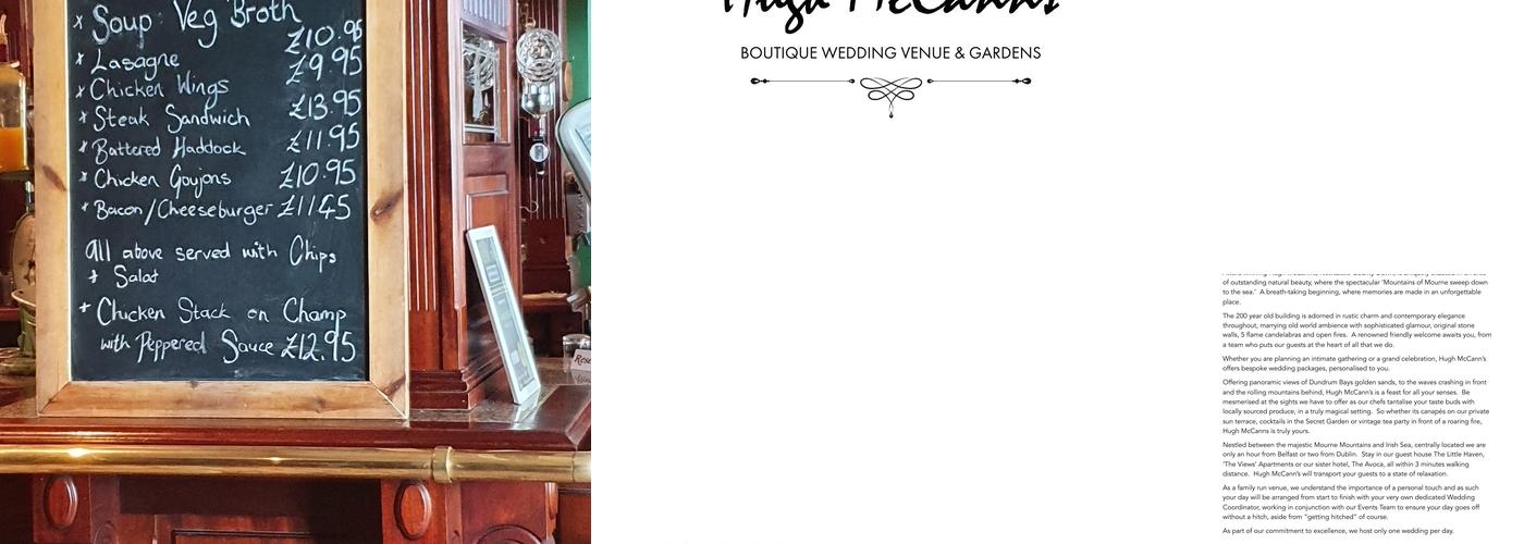 O'Hares Lounge Bars Menu