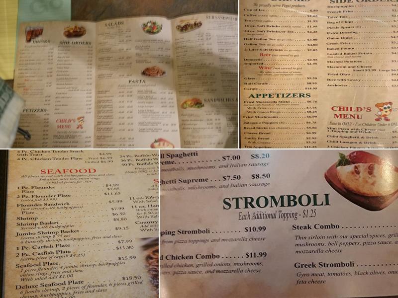 The Original House of Pizza Menu