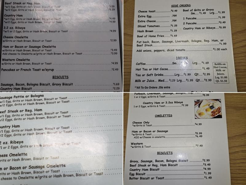 Fairview Diner Menu
