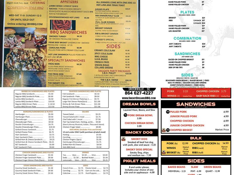 Matthews Oak & Hickory BBQ Menu
