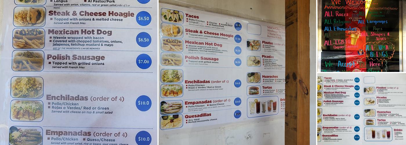 3 Marias Authentic Mexican Food Menu