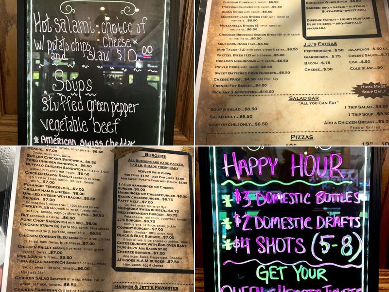 JJ's Pub Menu