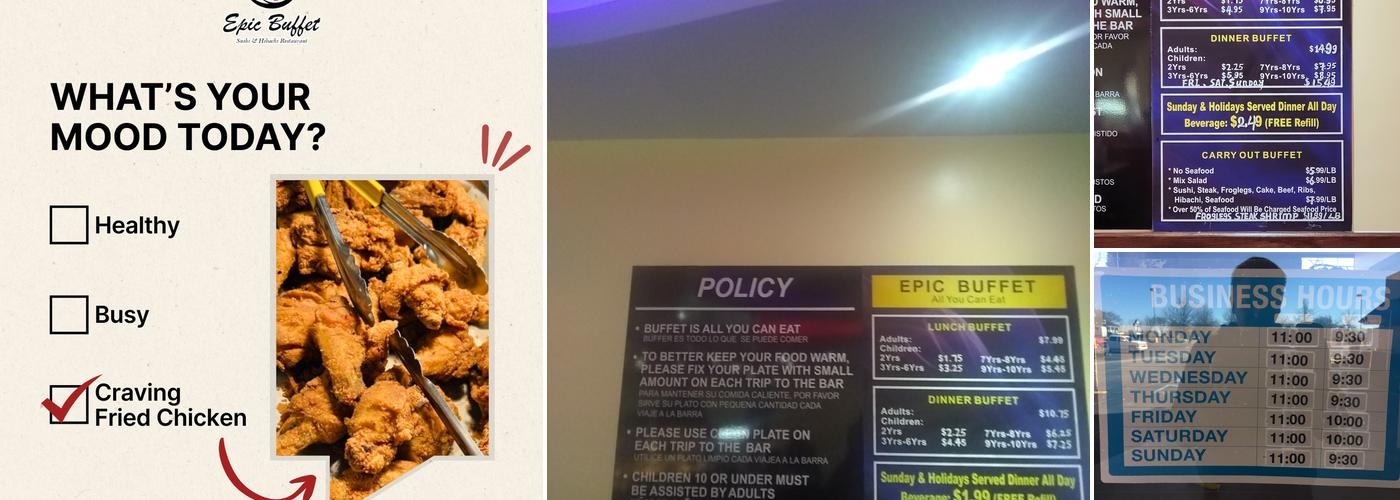 Epic Buffet Menu