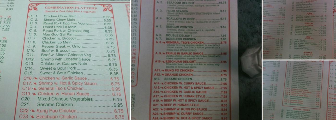 Mandarin House Menu
