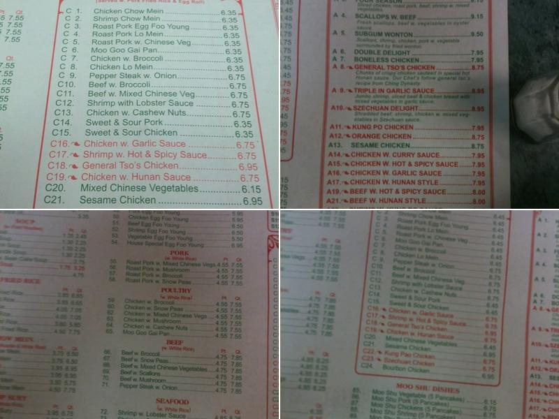 Mandarin House Menu