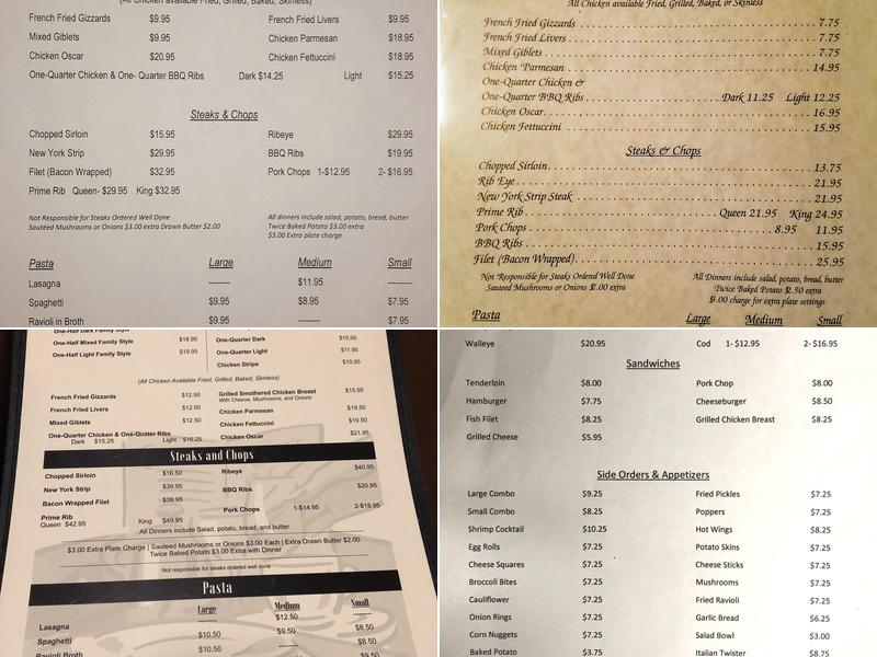 Anne's Hideaway Menu