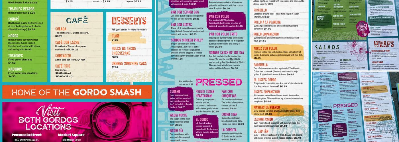 Gordos Menu