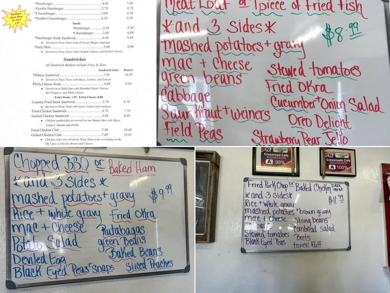 Crossroads Cafe Menu