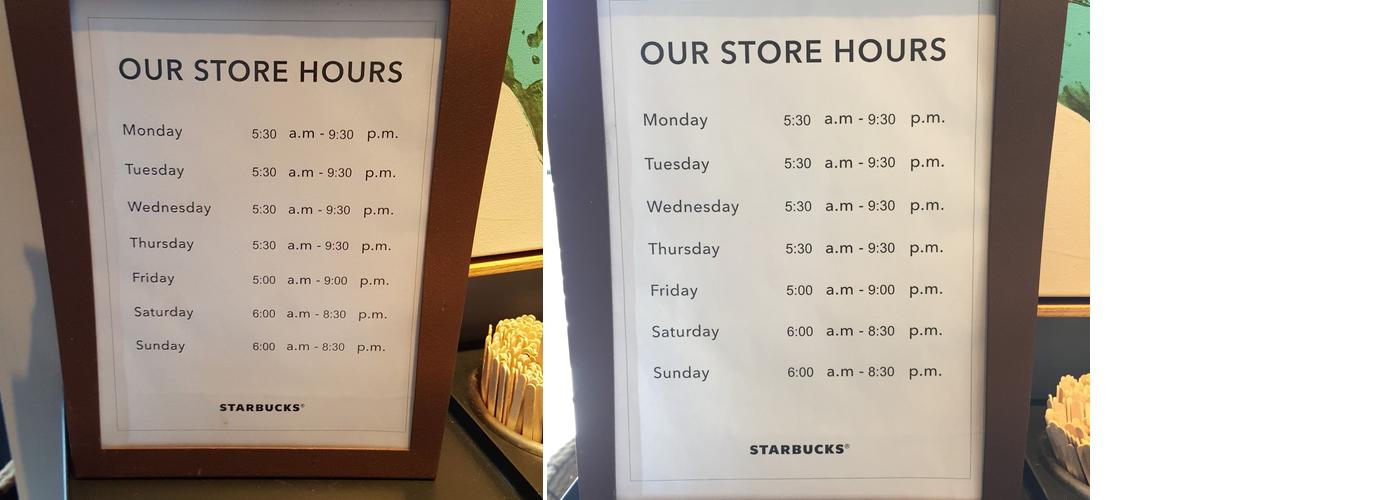 Starbucks Menu