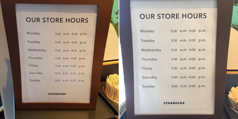 Starbucks Menu