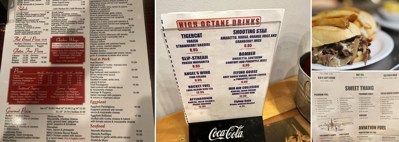 Flight Deck Restaurant Menu