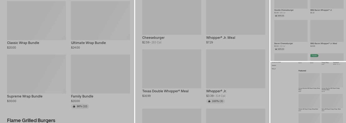 Burger King Menu