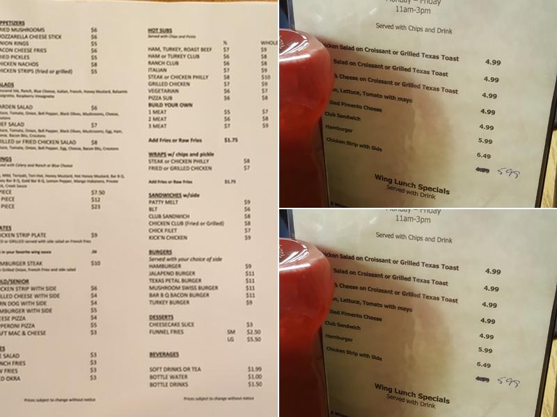 Banisters Menu