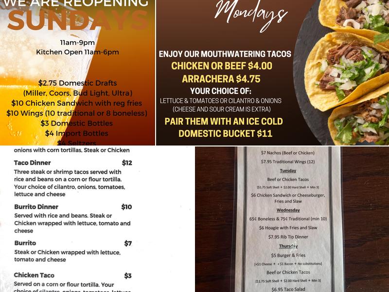 Pete Mitchell's Bar & Grill Menu
