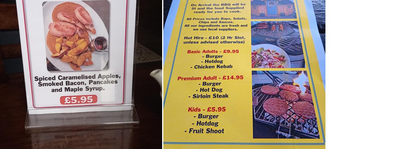 The Highway Inn Bar Menu