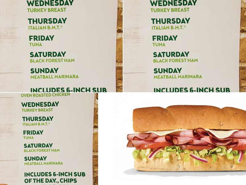 Subway Menu