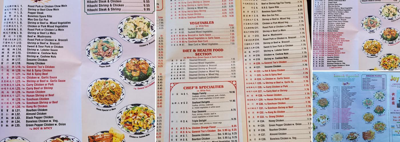 Joy Wok Menu