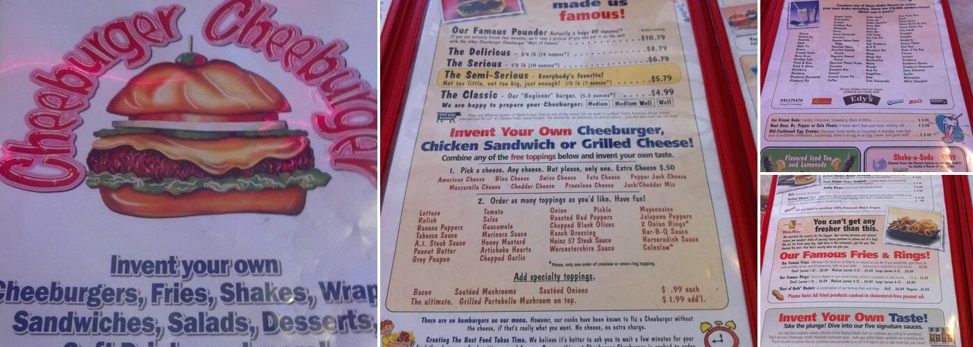 Cheeburger Cheeburger Menu