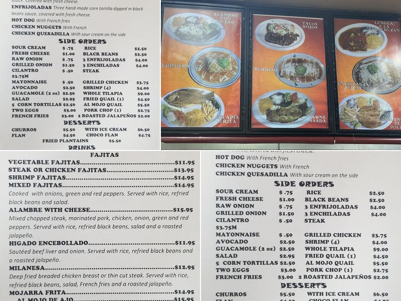 La Huasteca Menu