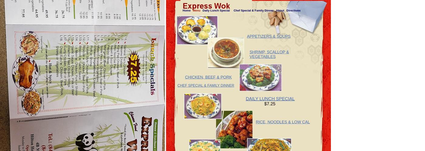 Express Wok Menu
