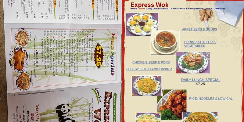 Express Wok Menu
