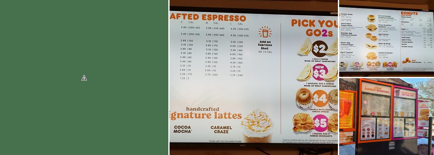 Dunkin' Menu