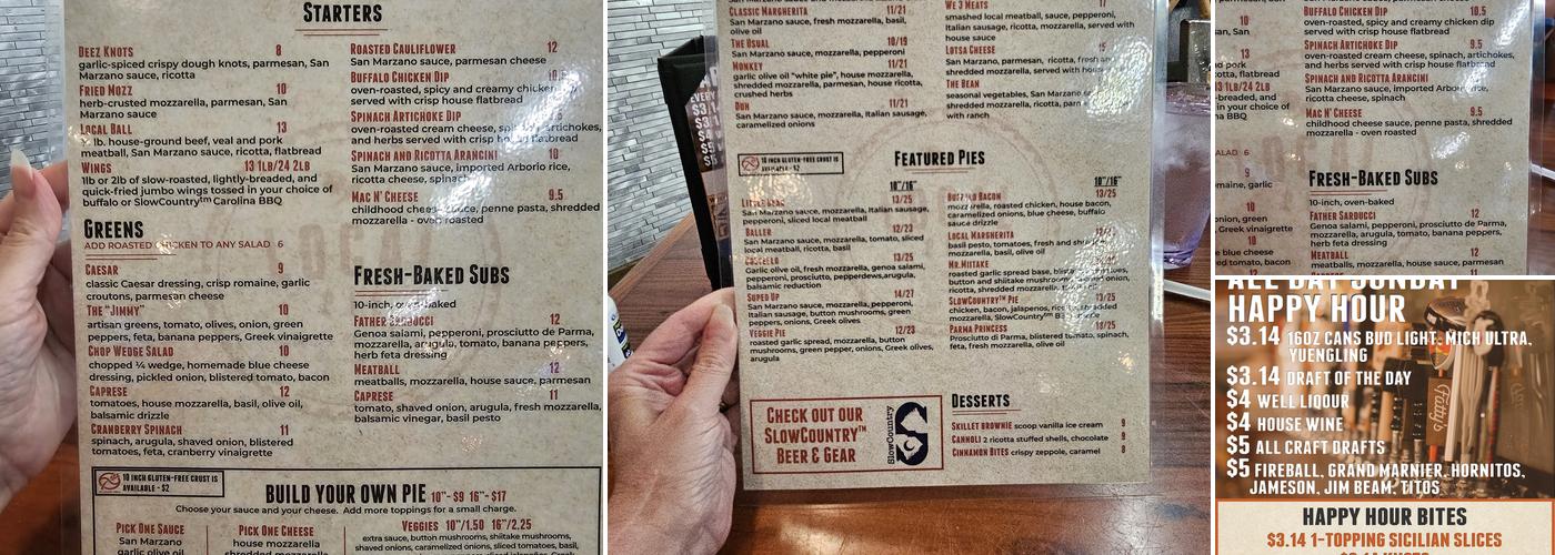 Local Pie Woodfired Pizza Menu