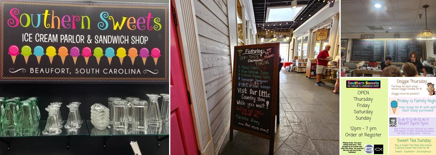 Southern Sweets Ice Cream & Sandwich Shop Menu