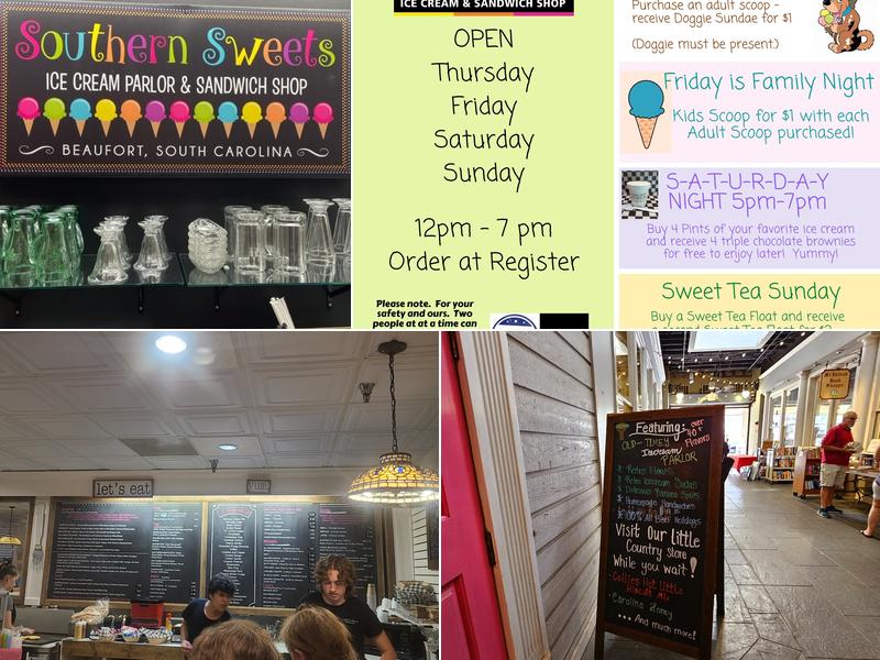 Southern Sweets Ice Cream & Sandwich Shop Menu