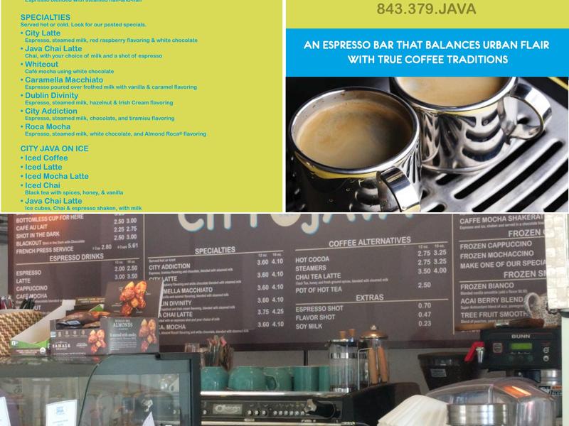 City Java & News - Downtown Menu
