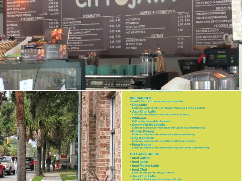 City Java & News - Downtown Menu