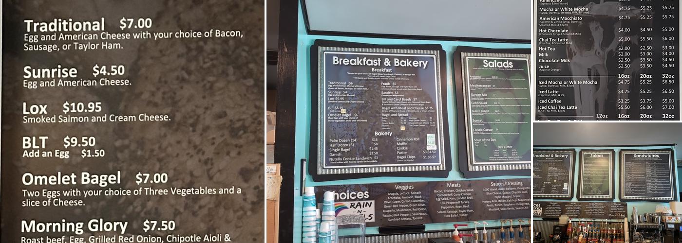 Rain -N- Bagels Menu