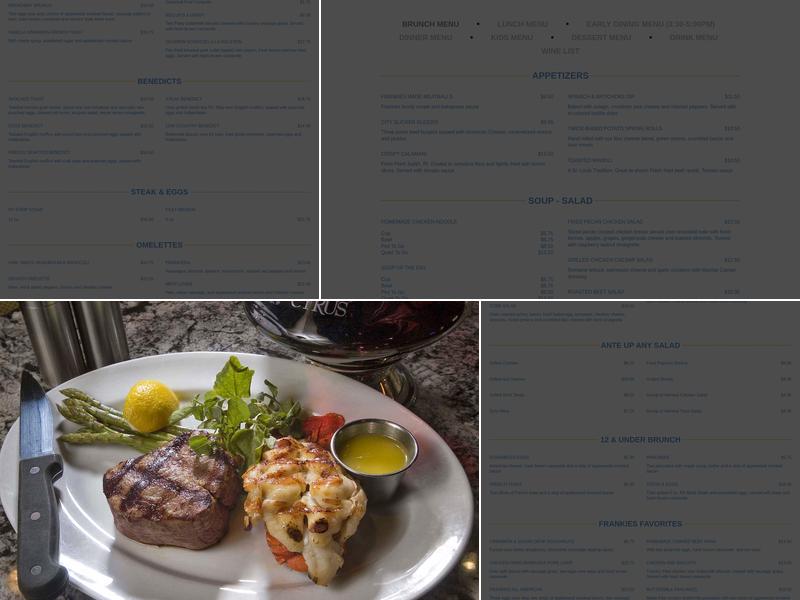 Frankie Bones Menu