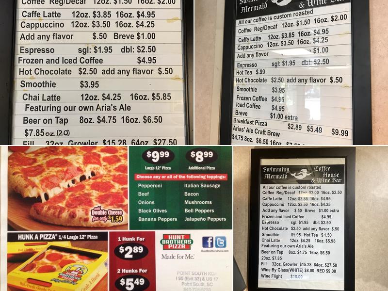 Swimming Mermaid Coffee House & Wine Bar Menu