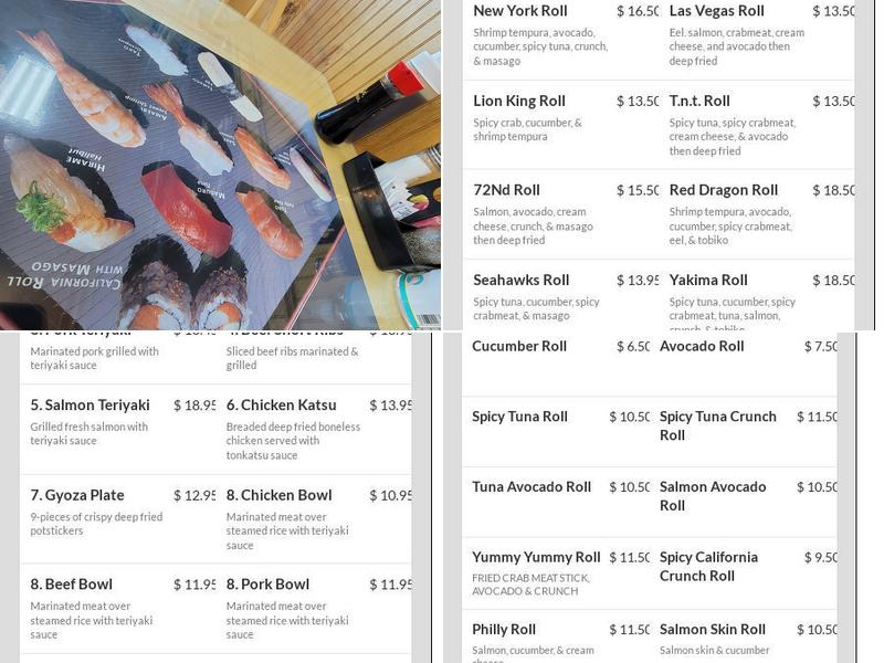 New York Teriyaki (on 72nd) Menu