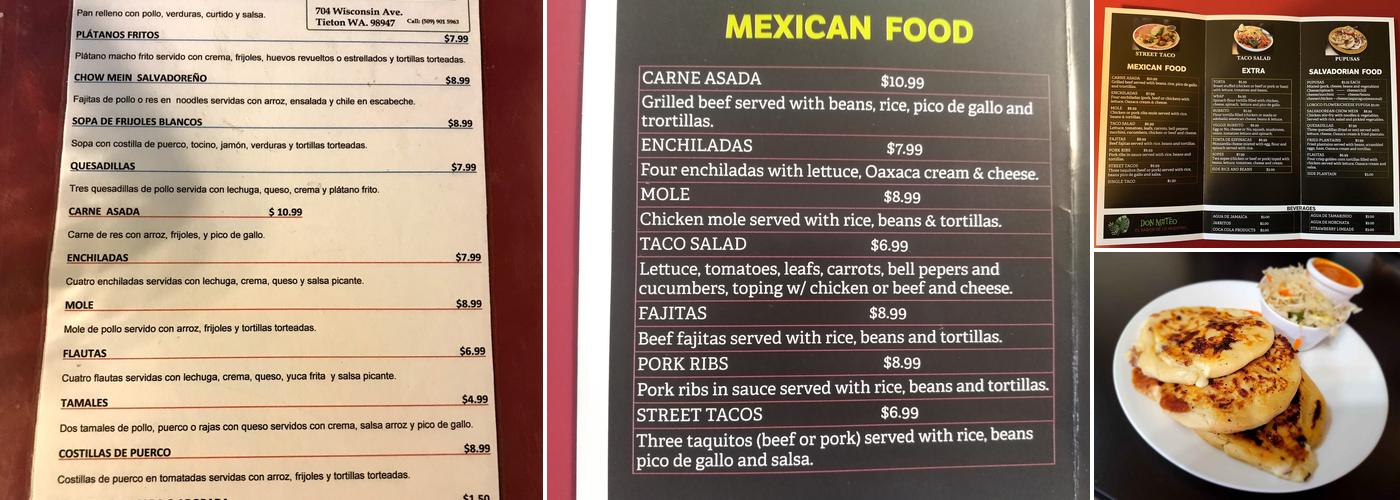 DON MATEO Menu