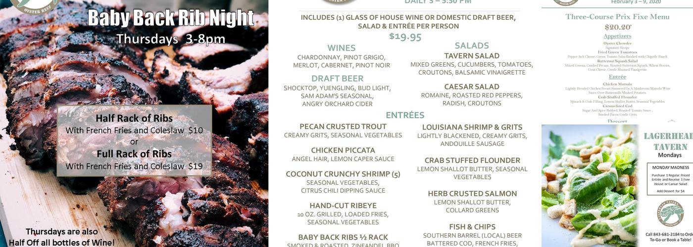 LagerHead Tavern Menu