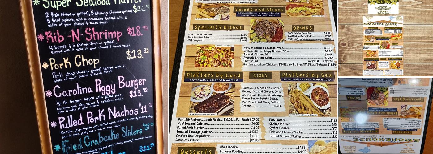 Smokehouse BBQ Menu