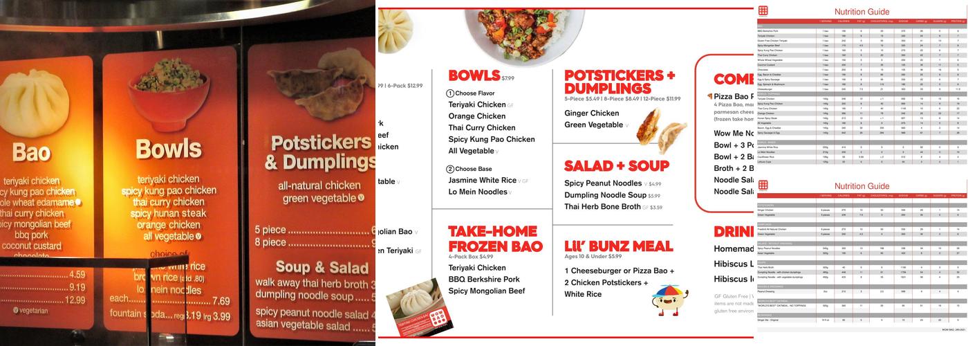 Wow Bao - O'Hare International Airport Menu