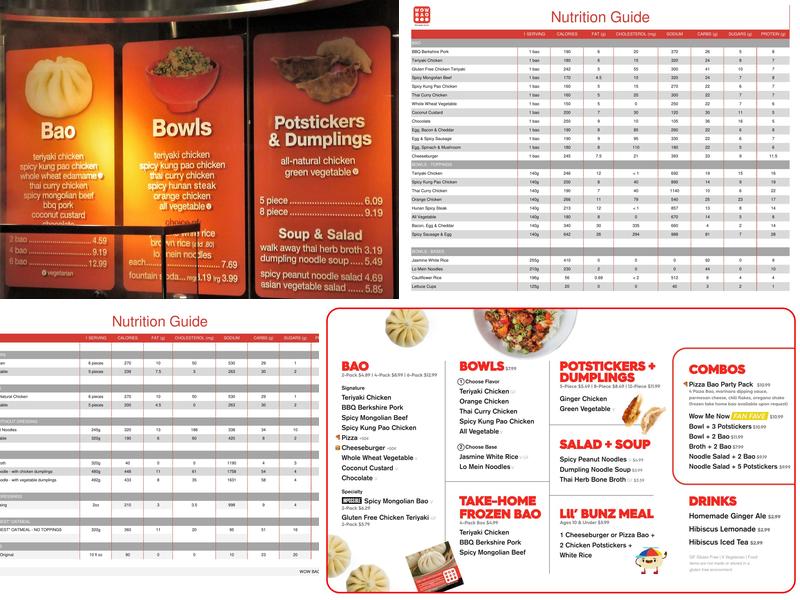 Wow Bao - O'Hare International Airport Menu