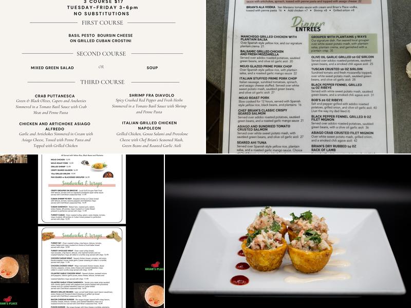 Brian's Place Menu