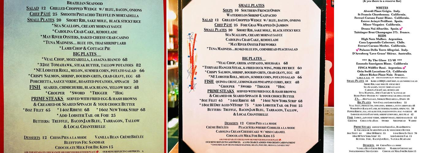 Pour Richard's Menu