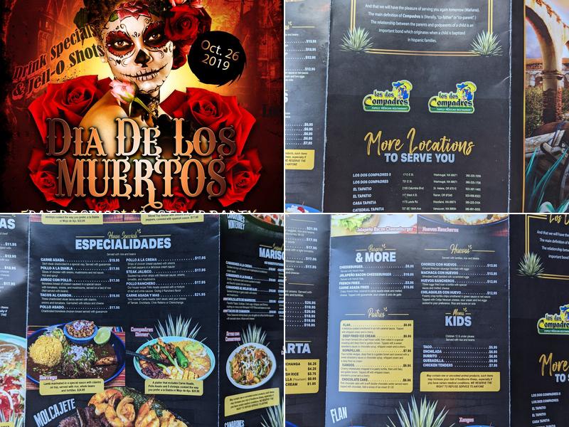 Los Dos Compadres II Menu